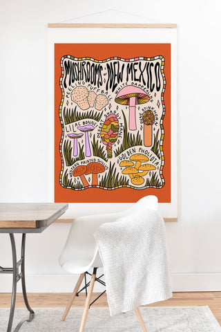 Doodle By Meg Mushrooms of New Mexico Art Print And Hanger