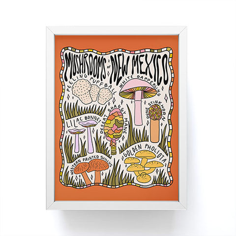 Doodle By Meg Mushrooms of New Mexico Framed Mini Art Print