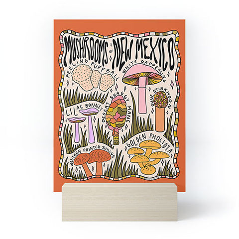 Doodle By Meg Mushrooms of New Mexico Mini Art Print
