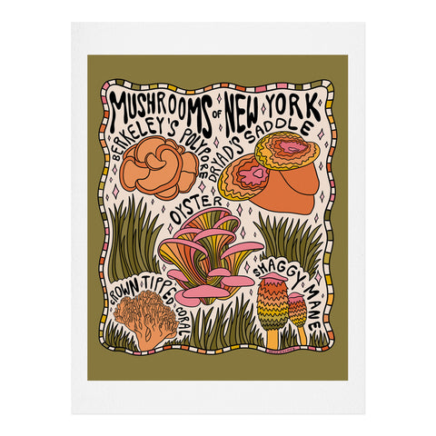 Doodle By Meg Mushrooms of New York Art Print