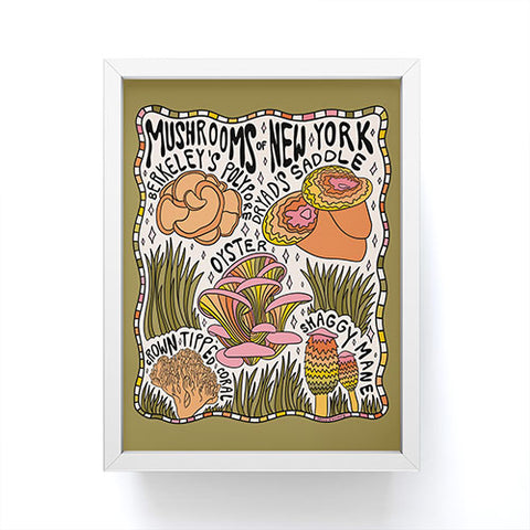 Doodle By Meg Mushrooms of New York Framed Mini Art Print