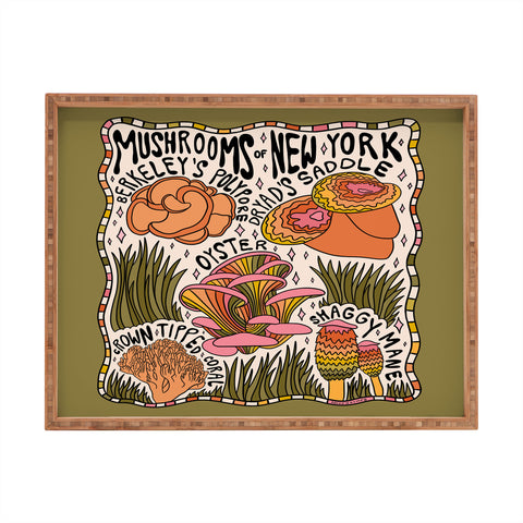 Doodle By Meg Mushrooms of New York Rectangular Tray