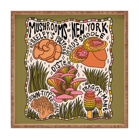 Doodle By Meg Mushrooms of New York Square Tray