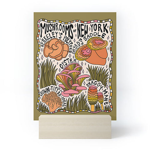 Doodle By Meg Mushrooms of New York Mini Art Print