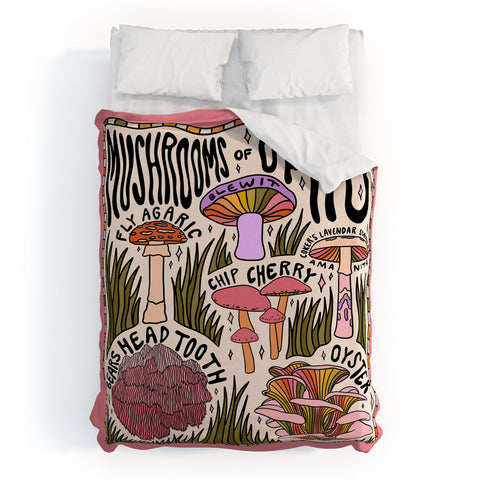 Doodle By Meg Mushrooms of Ohio Duvet Cover