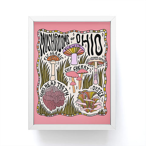 Doodle By Meg Mushrooms of Ohio Framed Mini Art Print