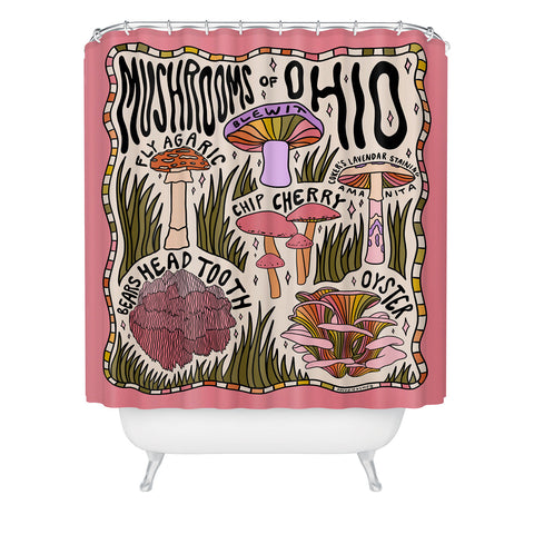 Doodle By Meg Mushrooms of Ohio Shower Curtain