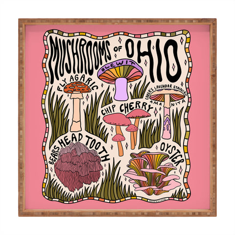 Doodle By Meg Mushrooms of Ohio Square Tray