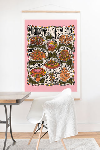 Doodle By Meg Mushrooms of Oklahoma Art Print And Hanger
