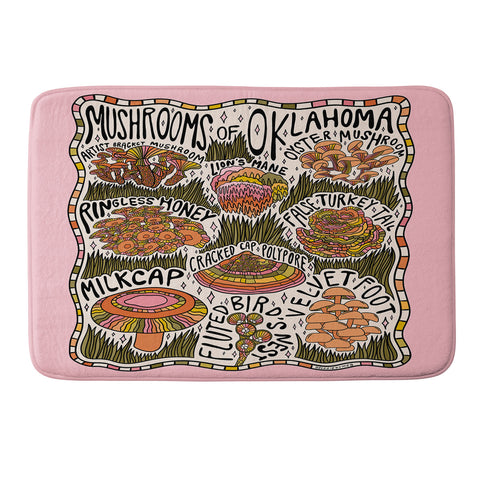 Doodle By Meg Mushrooms of Oklahoma Memory Foam Bath Mat