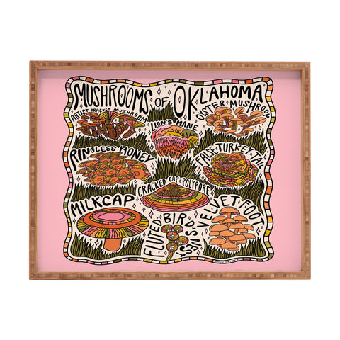 Doodle By Meg Mushrooms of Oklahoma Rectangular Tray