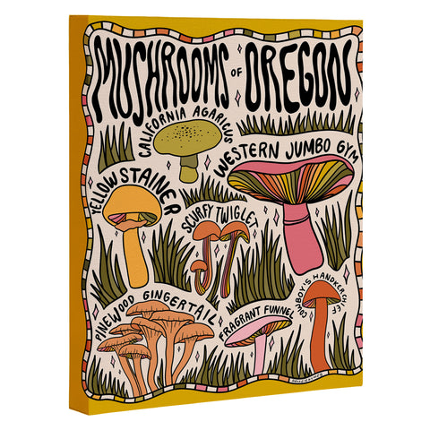 Doodle By Meg Mushrooms of Oregon Art Canvas