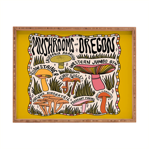 Doodle By Meg Mushrooms of Oregon Rectangular Tray