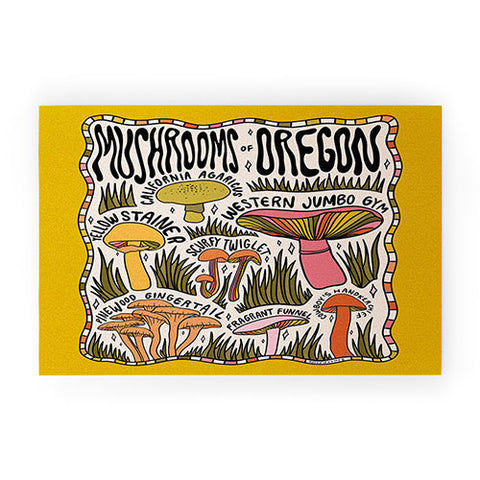 Doodle By Meg Mushrooms of Oregon Welcome Mat
