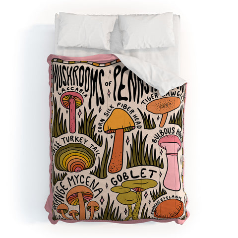 Doodle By Meg Mushrooms of Pennsylvania Comforter