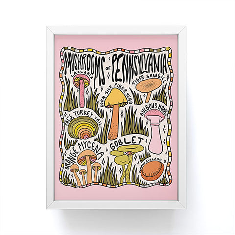 Doodle By Meg Mushrooms of Pennsylvania Framed Mini Art Print