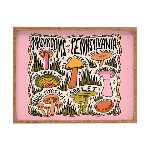 Doodle By Meg Mushrooms of Pennsylvania Rectangular Tray