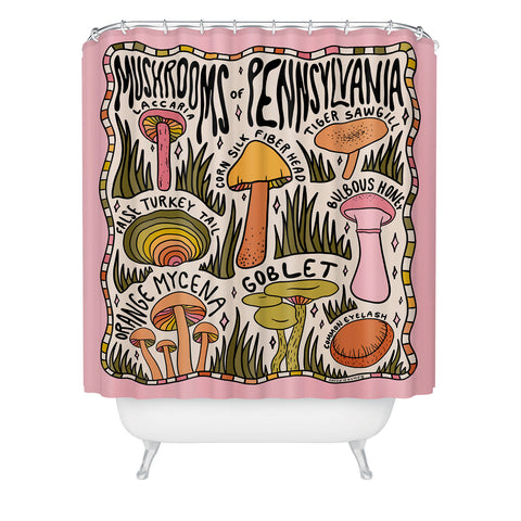 Doodle By Meg Mushrooms of Pennsylvania Shower Curtain