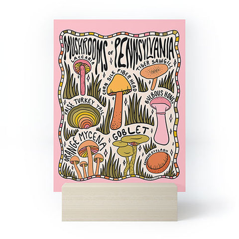 Doodle By Meg Mushrooms of Pennsylvania Mini Art Print