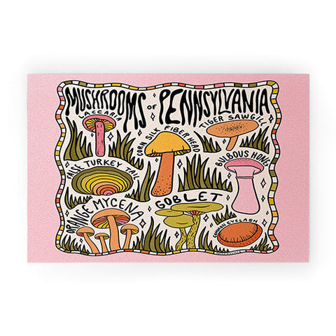 Doodle By Meg Mushrooms of Pennsylvania Welcome Mat