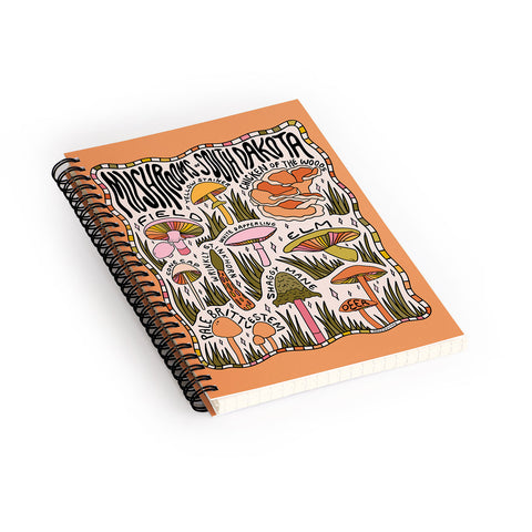 Doodle By Meg Mushrooms of South Dakota Spiral Notebook