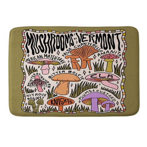 Doodle By Meg Mushrooms of Vermont Memory Foam Bath Mat