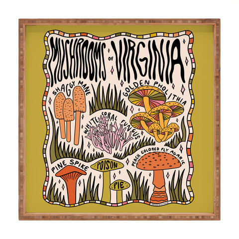 Doodle By Meg Mushrooms of Virginia Square Tray