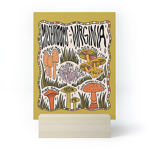 Doodle By Meg Mushrooms of Virginia Mini Art Print