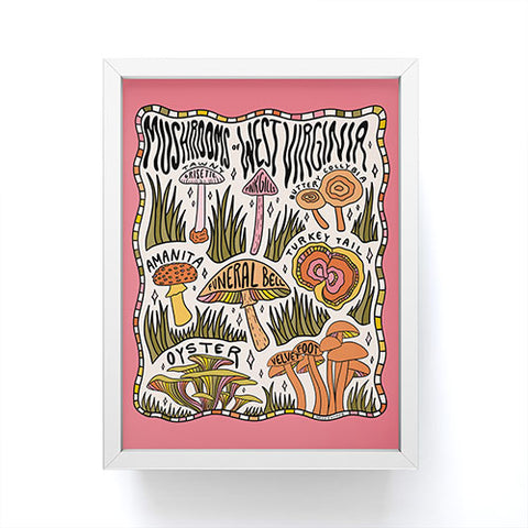 Doodle By Meg Mushrooms of West Virginia Framed Mini Art Print