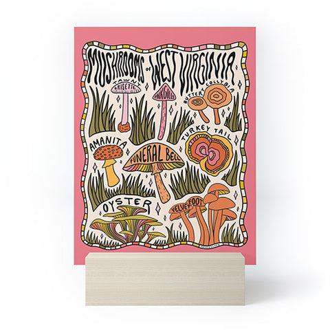 Doodle By Meg Mushrooms of West Virginia Mini Art Print