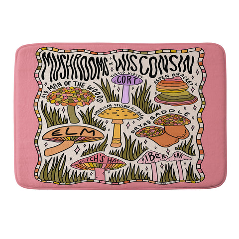 Doodle By Meg Mushrooms of Wisconsin Memory Foam Bath Mat