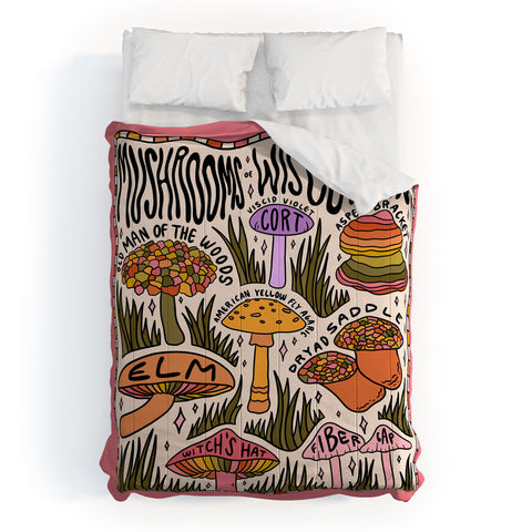 Doodle By Meg Mushrooms of Wisconsin Comforter