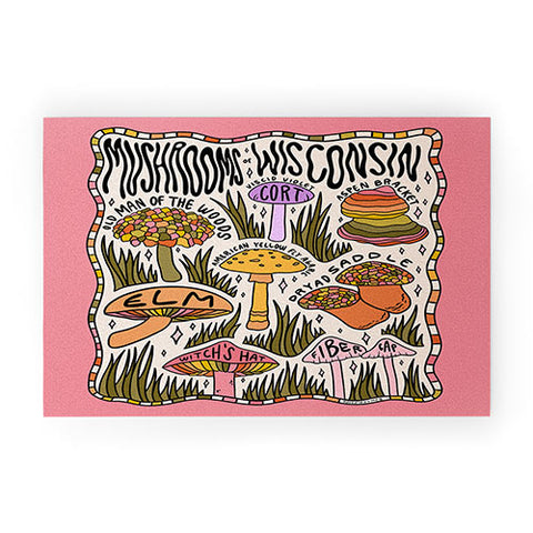 Doodle By Meg Mushrooms of Wisconsin Welcome Mat