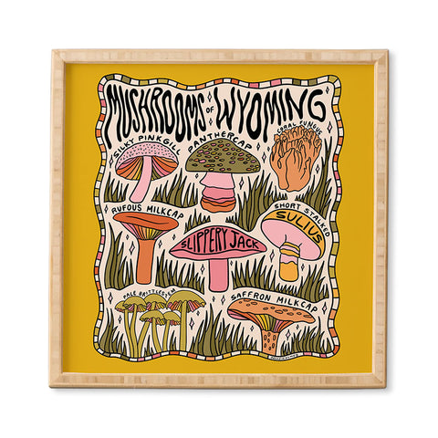 Doodle By Meg Mushrooms of Wyoming Framed Wall Art
