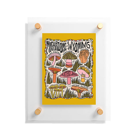 Doodle By Meg Mushrooms of Wyoming Floating Acrylic Print