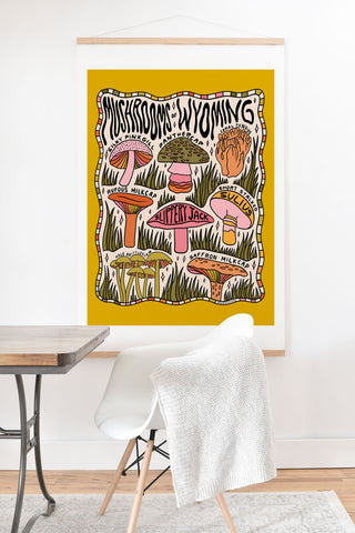 Doodle By Meg Mushrooms of Wyoming Art Print And Hanger