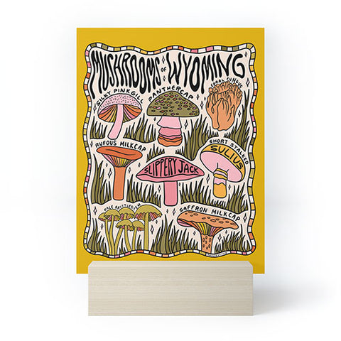 Doodle By Meg Mushrooms of Wyoming Mini Art Print