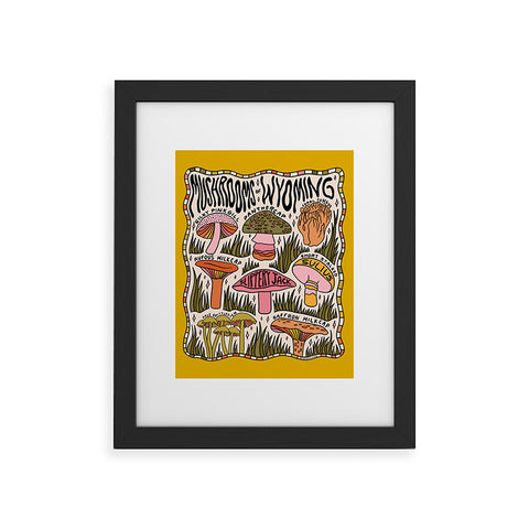 Doodle By Meg Mushrooms of Wyoming Framed Art Print