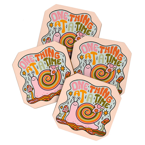 Doodle By Meg One Thing at a Time Coaster Set