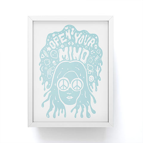 Doodle By Meg Open Your Mind in Mint Framed Mini Art Print