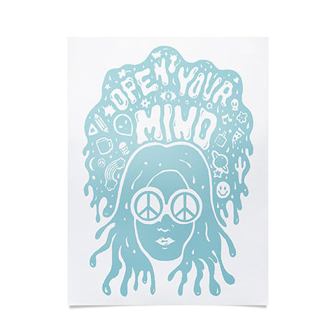 Doodle By Meg Open Your Mind in Mint Poster