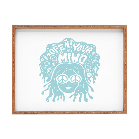 Doodle By Meg Open Your Mind in Mint Rectangular Tray