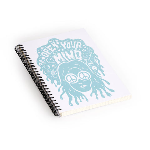 Doodle By Meg Open Your Mind in Mint Spiral Notebook