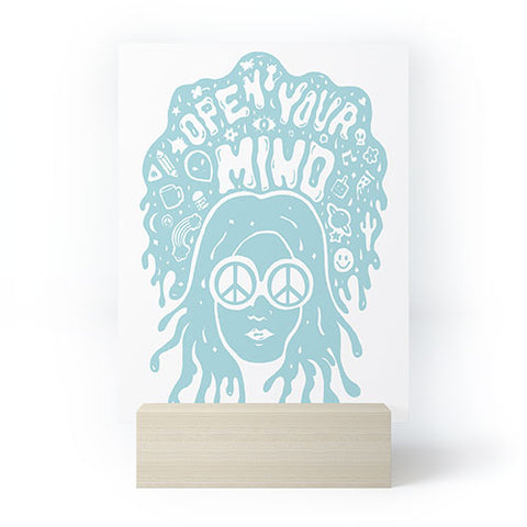 Doodle By Meg Open Your Mind in Mint Mini Art Print