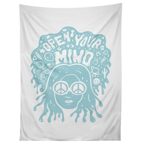 Doodle By Meg Open Your Mind in Mint Tapestry