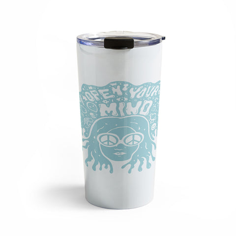 Doodle By Meg Open Your Mind in Mint Travel Mug