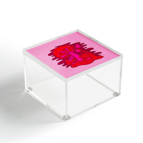 Doodle By Meg Pink Mushrooms Acrylic Box