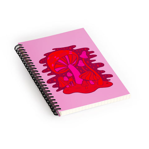Doodle By Meg Pink Mushrooms Spiral Notebook