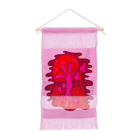 Doodle By Meg Pink Mushrooms Wall Hanging Portrait