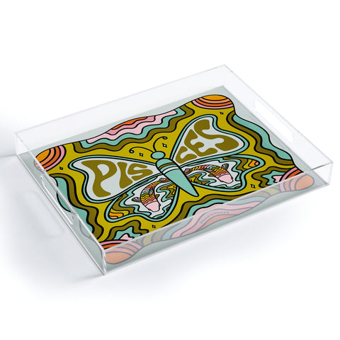 Doodle By Meg Pisces Butterfly Acrylic Tray